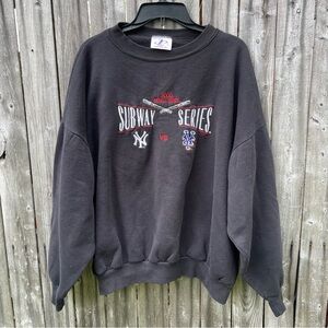 Vintage 2000 World Subway Series Men’s XXL Embroidered Crewneck Yankees Mets